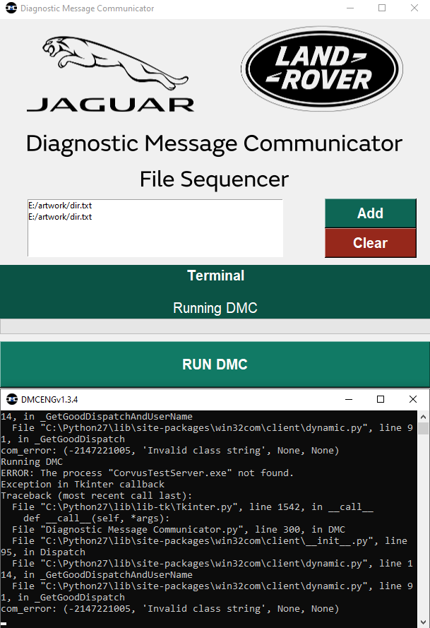 Diagnostic Message Communicator GUI