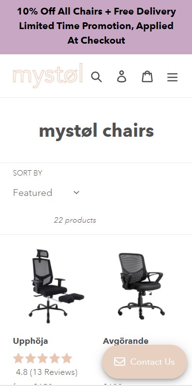 mystol Mobile Website